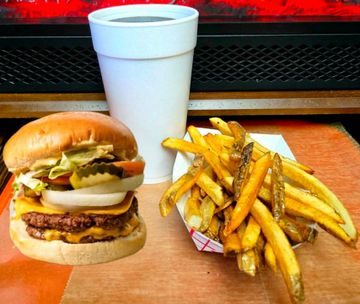 Big Parma Burger Combo at Hot Dog Diner & Burger Company in Parma, Ohio