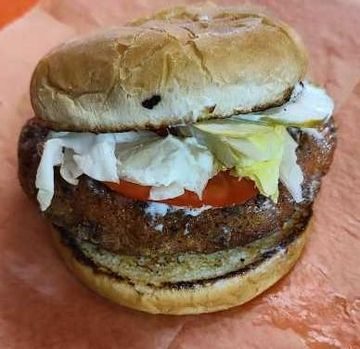 Deluxe Crispy Chicken Sandwich at Hot Dog Diner & Burger Company in Parma, Ohio