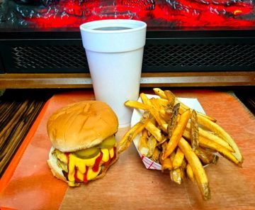 Double Cheeseburger Combo at Hot Dog Diner & Burger Company in Parma, Ohio