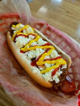 Hillbilly Dog at Hot Dog Diner & Burger Company in Parma, Ohio