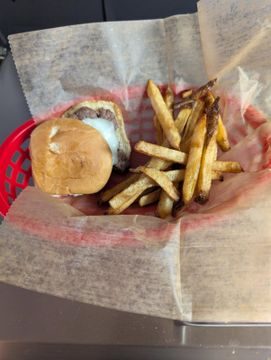 Kids Burger Combo at Hot Dog Diner & Burger Company in Parma, Ohio