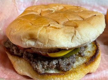 Simple Cheeseburger at Hot Dog Diner & Burger Company in Parma, Ohio